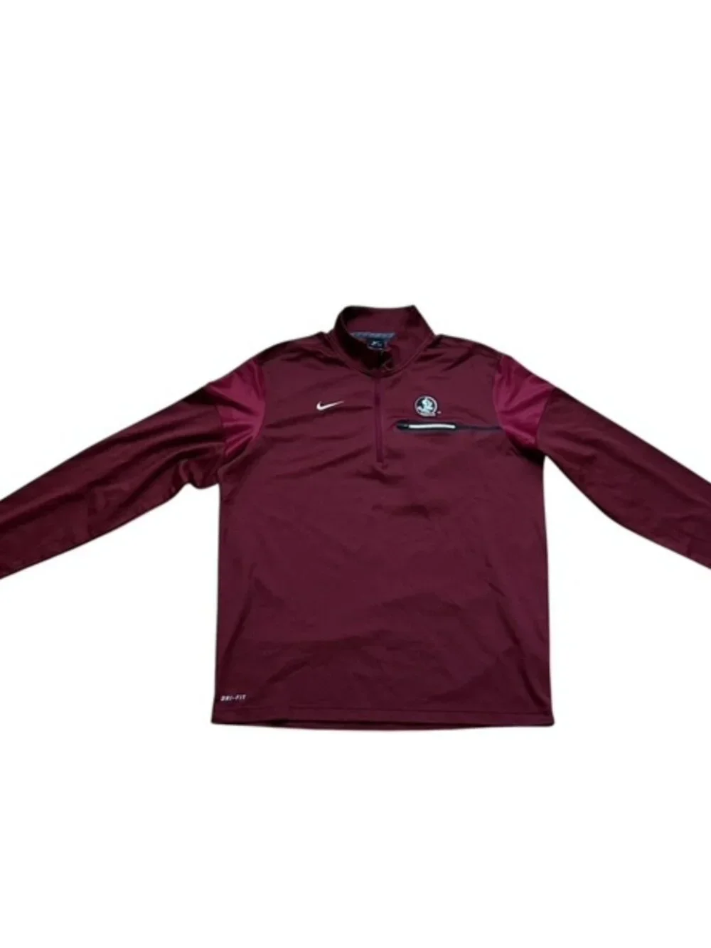 Florida State University Seminoles Nike 1/4 Zip Jacket Mens L Dri-Fit Pullover - Picture 2 of 6